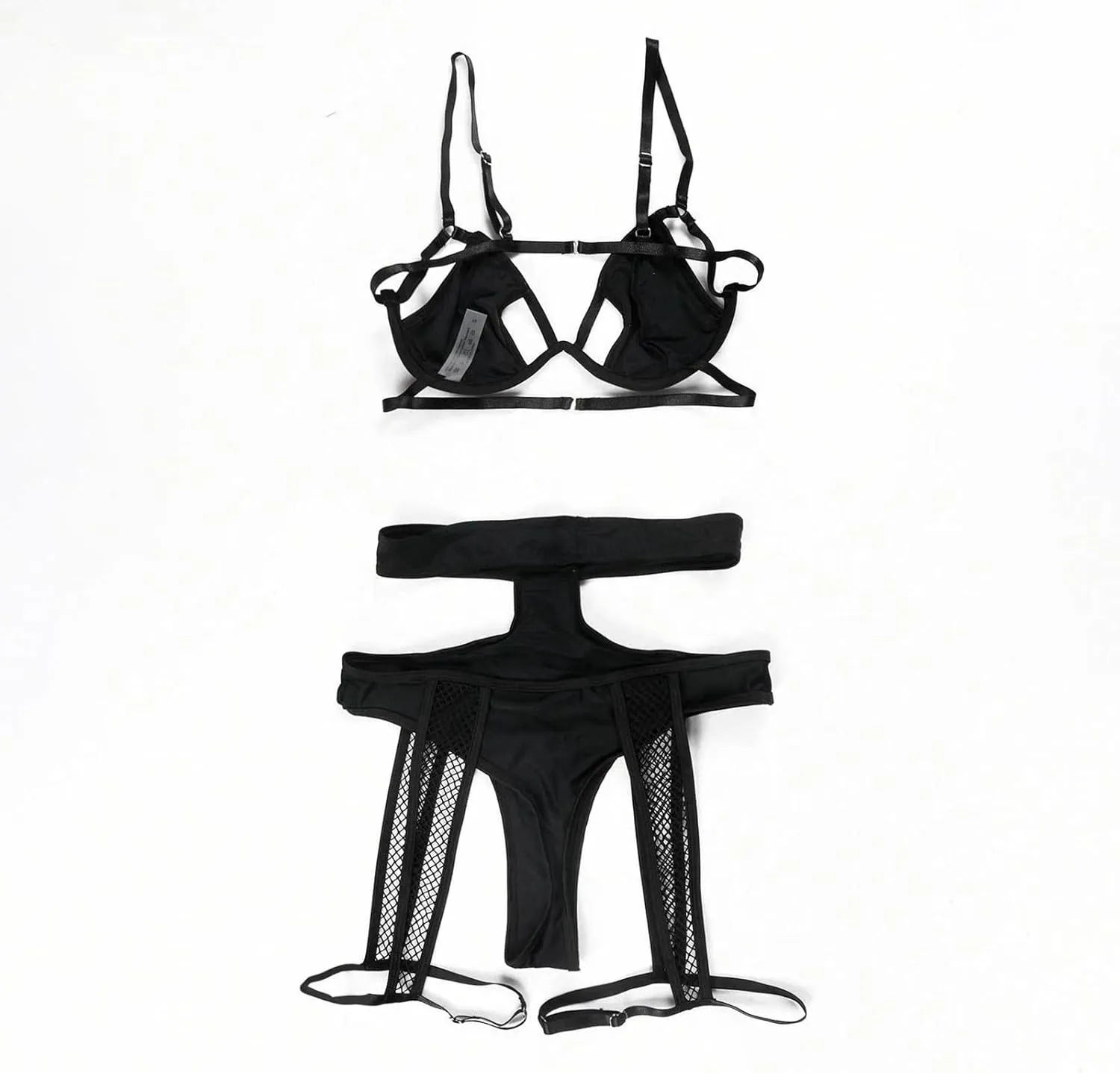 Lingerie Sets for Women Hollow Out Bra & Bikini Thong 2 Piece Erotic Underwear Costume