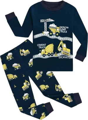 Little Boys Pajamas Toddler Boys Clothes Monster Truck Sleepwear Cotton 2 Pieces Pjs Kids Jammies Sets 2-7T