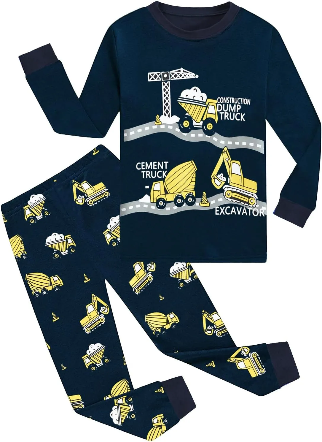 Little Boys Pajamas Toddler Boys Clothes Monster Truck Sleepwear Cotton 2 Pieces Pjs Kids Jammies Sets 2-7T