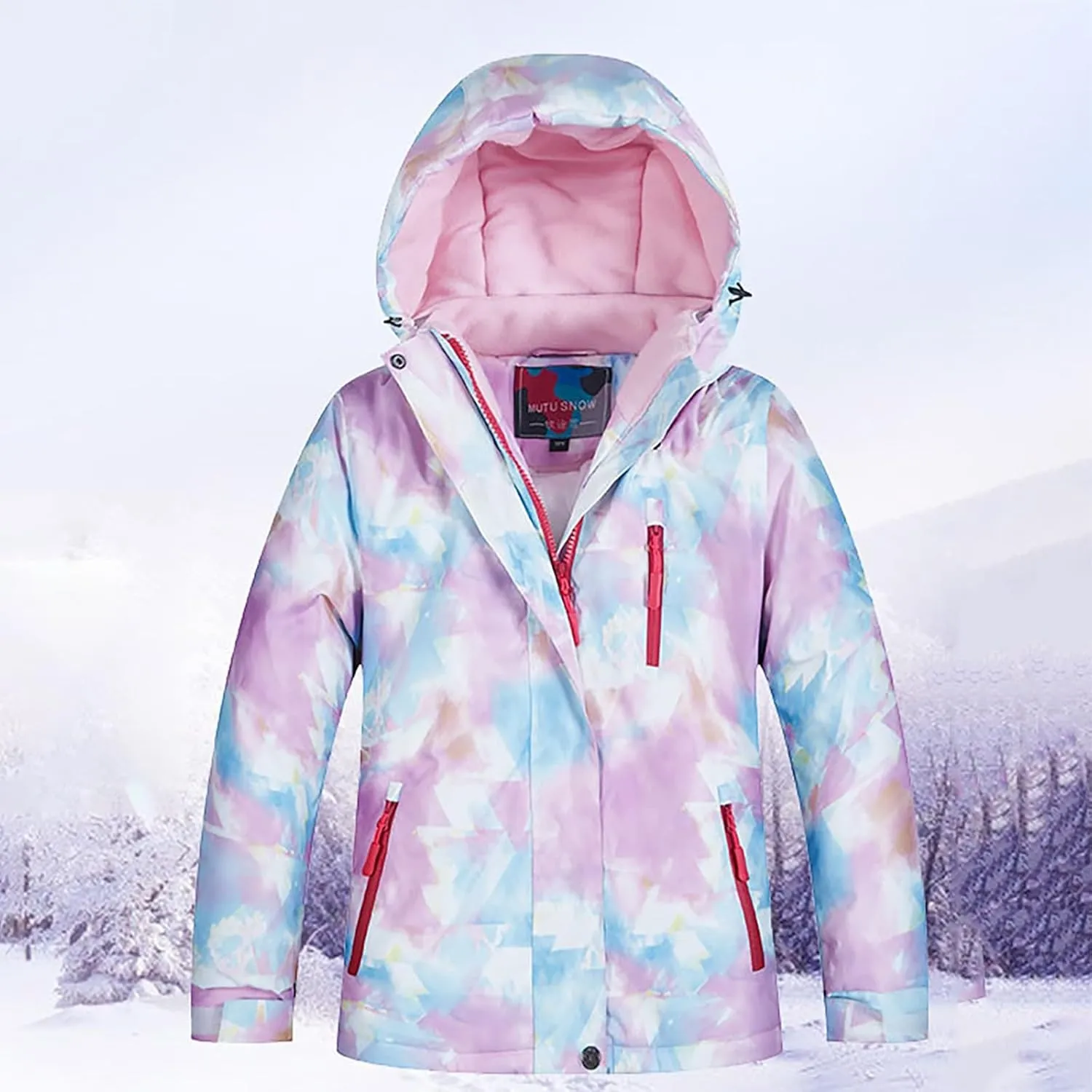 Little Girls Winter 2-Piece Ski Snowsuit Set Puffer Jacket and Pants Girls Winter Jackets and Snow Pants (D, 5-6 Years)
