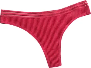 LIUguoo Cotton Thong Underwear For Women Seamless Hipster Lace Panties Sexy G String No Show Bikini Stretch Breathable Briefs