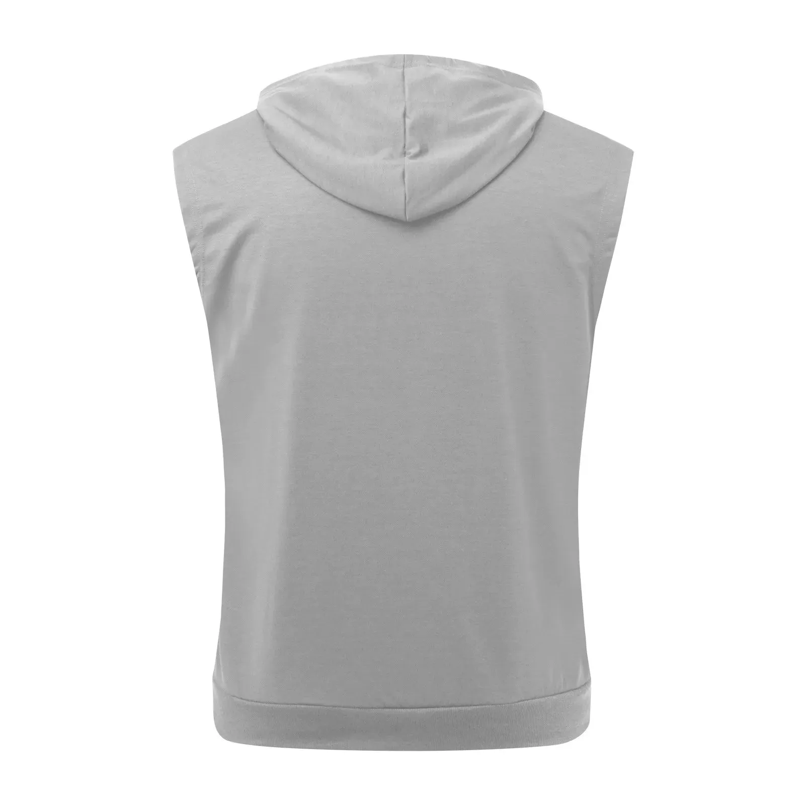 Lizard Vigilante Men's Workout Hooded Tank Tops - Zip-Up Sleeveless Gym Shirt Muscle T-Shirt for Bodybuilding, Summer Casual Vest