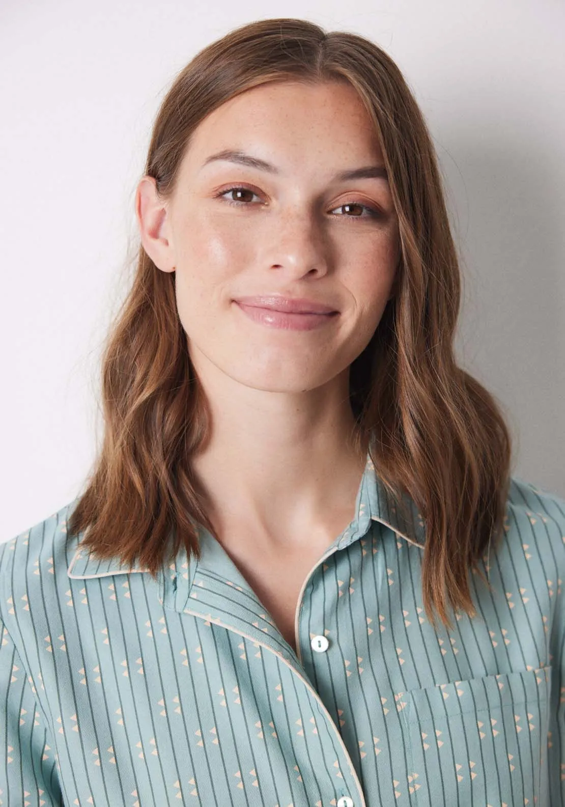 Long blue flannel shirt pajamas - Blue
