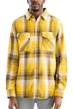 Long Sleeve Checker Plaid Flannel Shirts