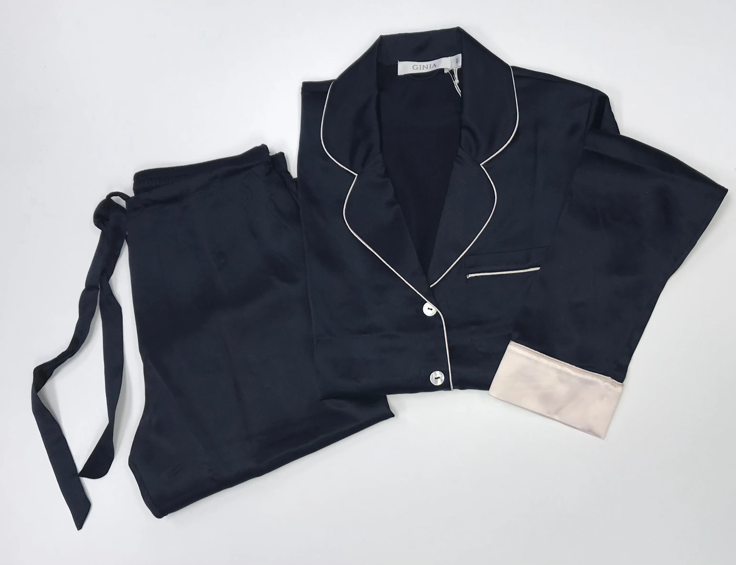 Long Sleeve Silk Pajama Set