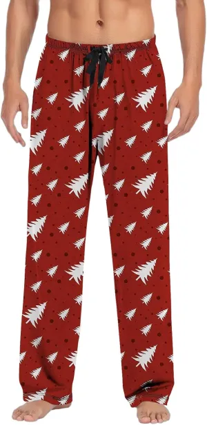 Lounge Pants Men Casual Pants Pajama Pants with Drawstring and Pockets Mens Sleep Pants Mens Black Pants Buffalo