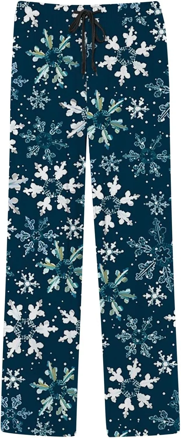 Lounge Pants Men Casual Pants Pajama Pants with Drawstring and Pockets Mens Sleep Pants Mens Black Pants Buffalo