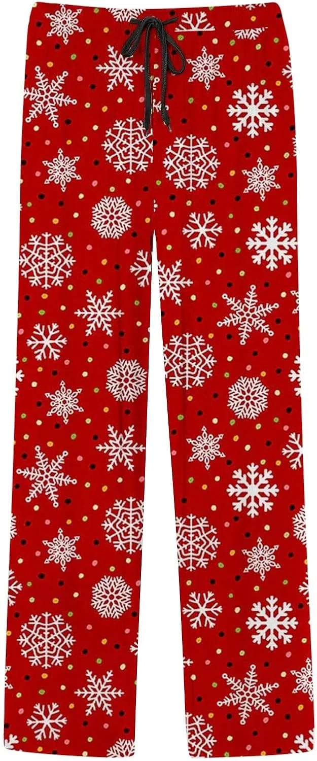 Lounge Pants Men Casual Pants Pajama Pants with Drawstring and Pockets Mens Sleep Pants Mens Black Pants Buffalo