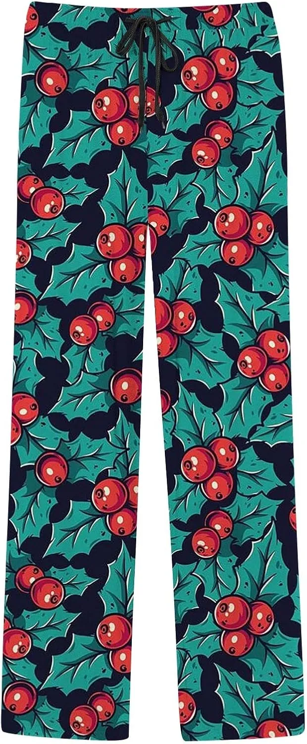 Lounge Pants Men Casual Pants Pajama Pants with Drawstring and Pockets Mens Sleep Pants Mens Black Pants Buffalo