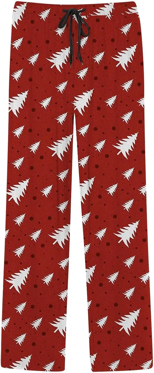 Lounge Pants Men Casual Pants Pajama Pants with Drawstring and Pockets Mens Sleep Pants Mens Black Pants Buffalo