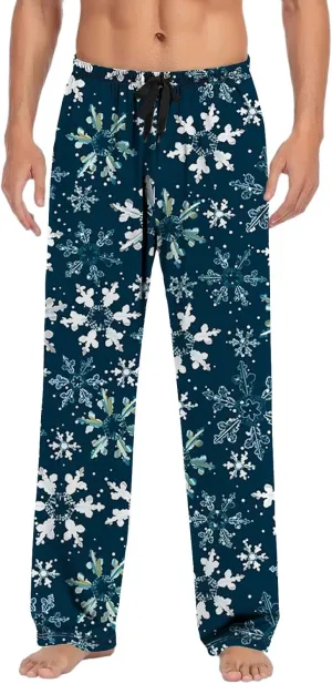 Lounge Pants Men Casual Pants Pajama Pants with Drawstring and Pockets Mens Sleep Pants Mens Black Pants Buffalo