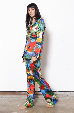 Lounge Set   Parrot Stretch Silk