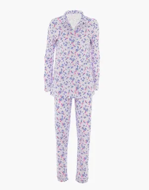 Lovable PJ Set with Floral Set with Piping
