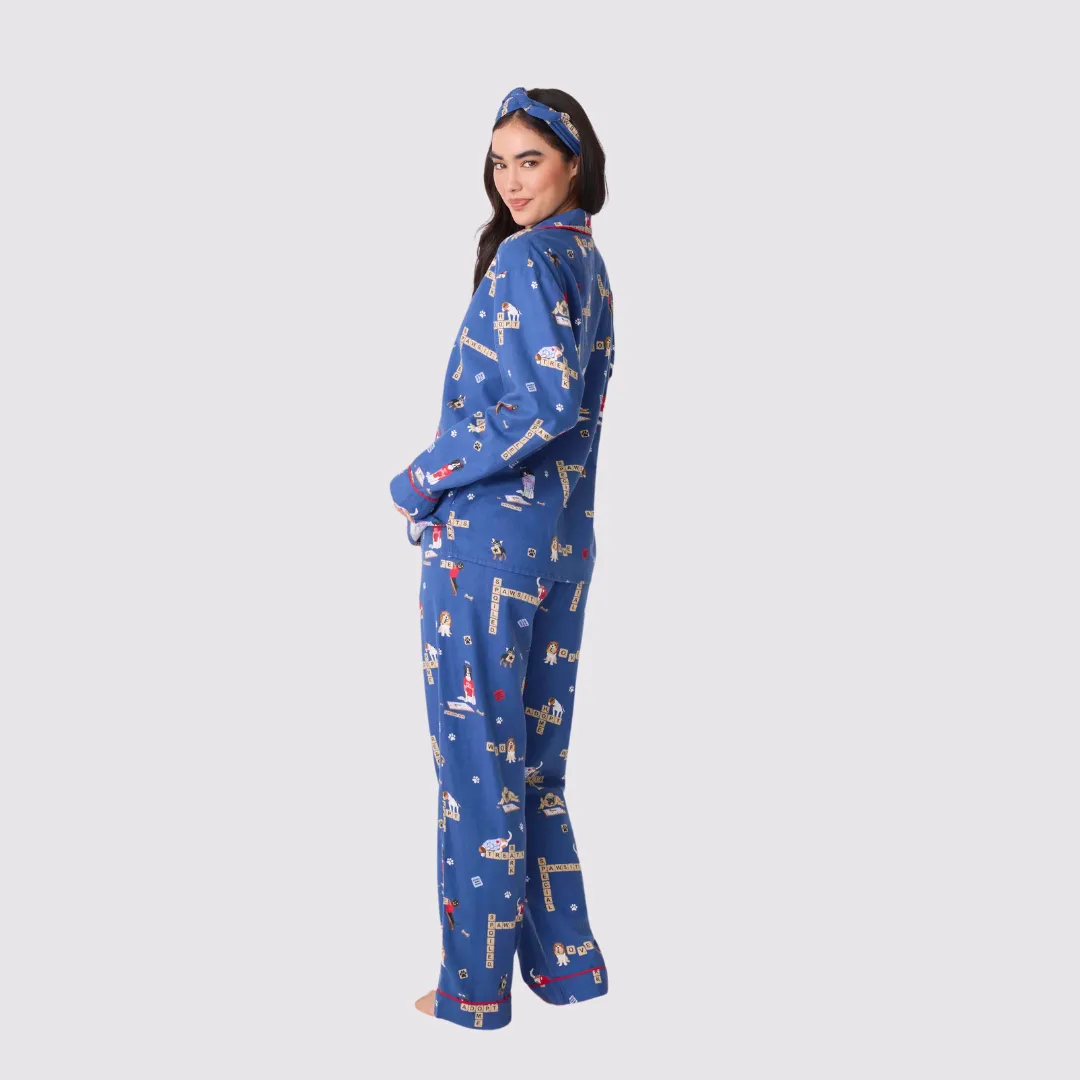 Love Leo Rescue PJ Set (Dark Denim)
