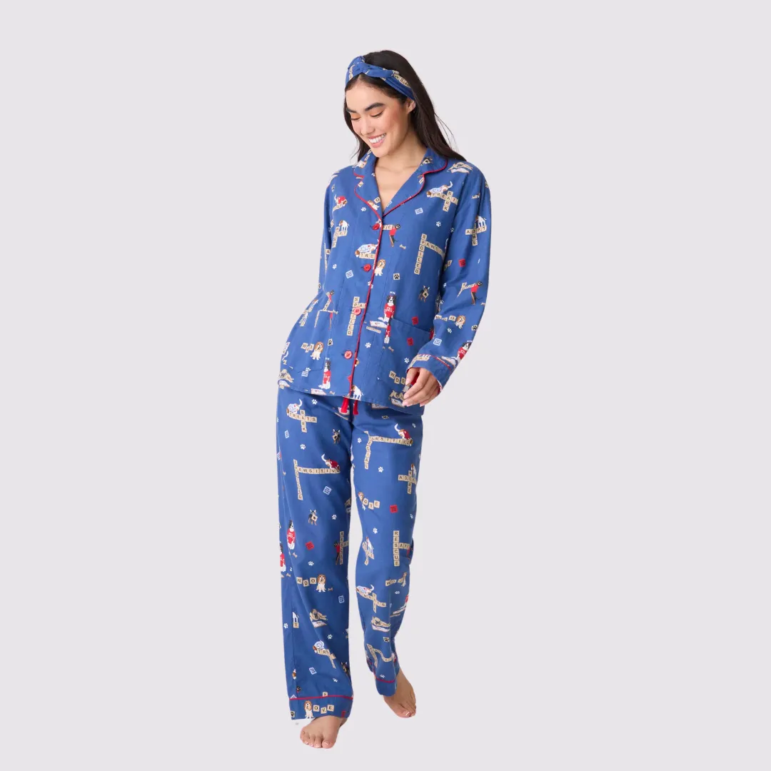 Love Leo Rescue PJ Set (Dark Denim)