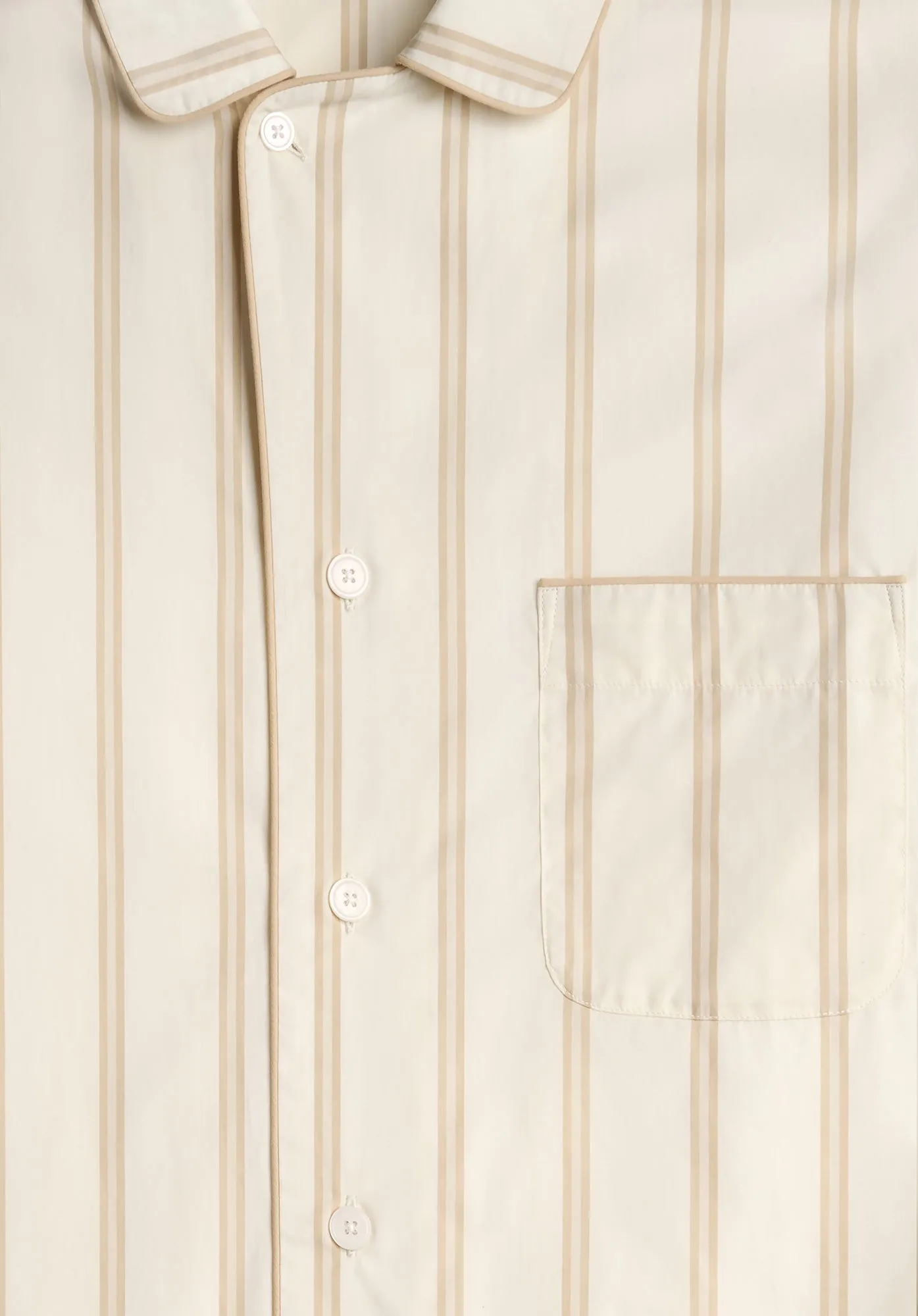 Lowell Pajama Set in Sand & Cream Stripe