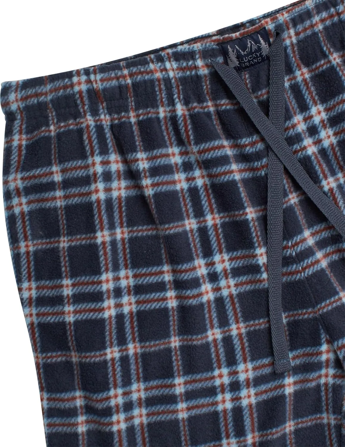 Lucky Brand Men's Pajama Pants - 2 Pack Lightweight Casual Plaid Lounge Pants - Soft Fleece Sleep Pants for Men (Sizes: S-XL)