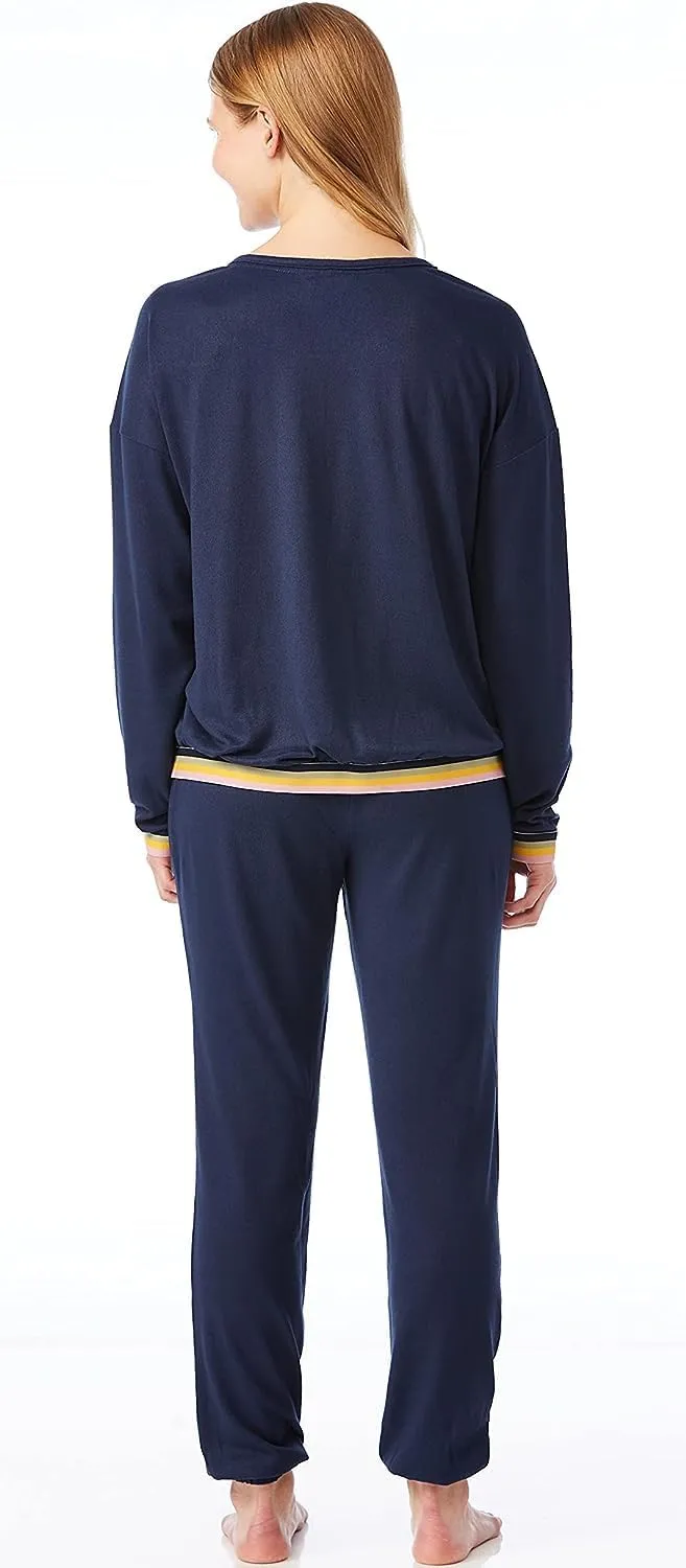 Lucky Brand Women's Super Soft Hacci Long Sleeve and Pant Lounge Set