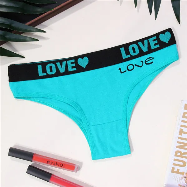 luckymily Sexy Underwear Women's Briefs Letter Low Waist Panties Thongs Women Lingerie Seamless Underpants Women Intimates Femme
