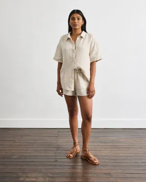 Marina Short Sleeve Shirt in Oatmeal