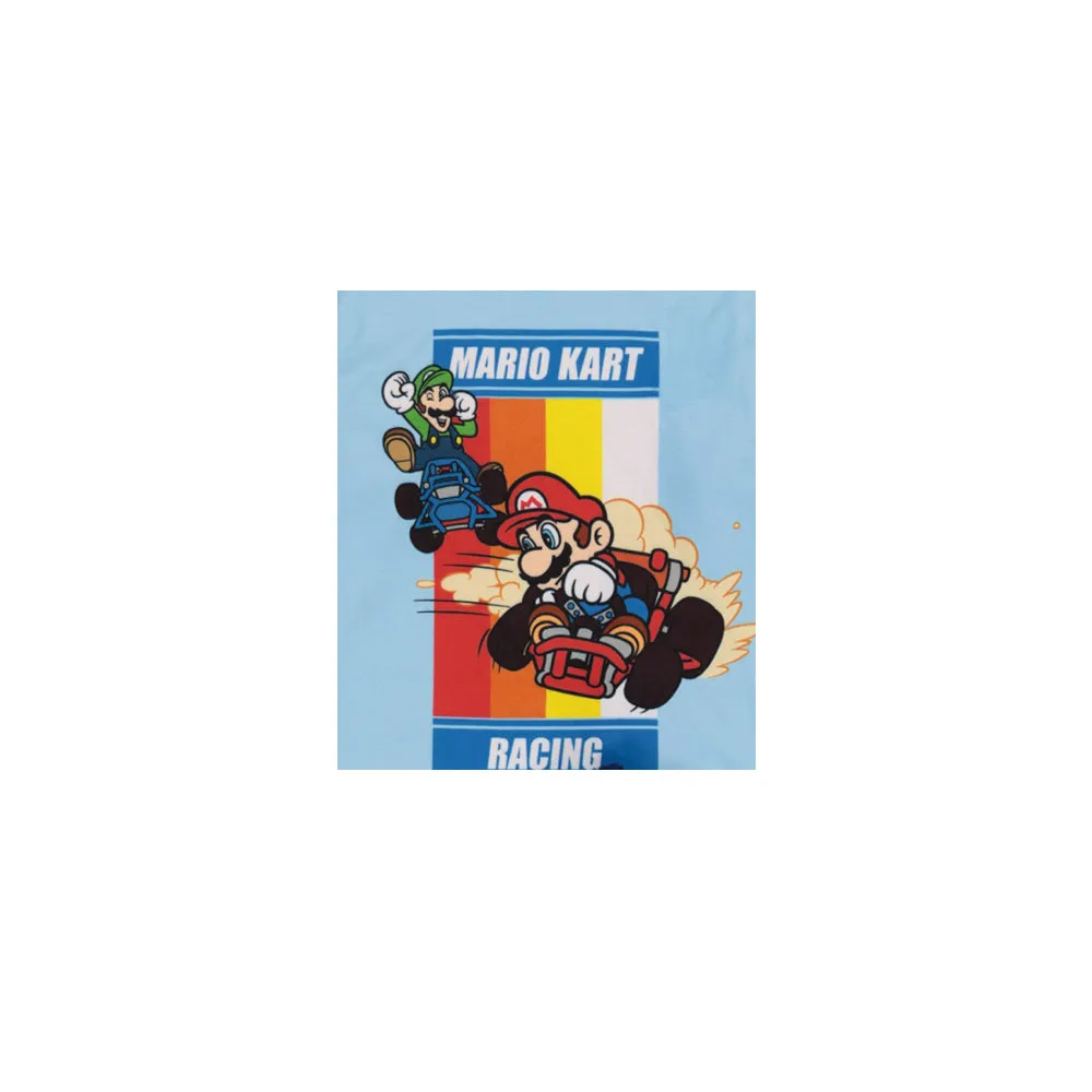 Mario Kart Boys Pajama Set with Socks, Long Sleeve Top and Pants 3PC PJ Outfit, 4-10, Red