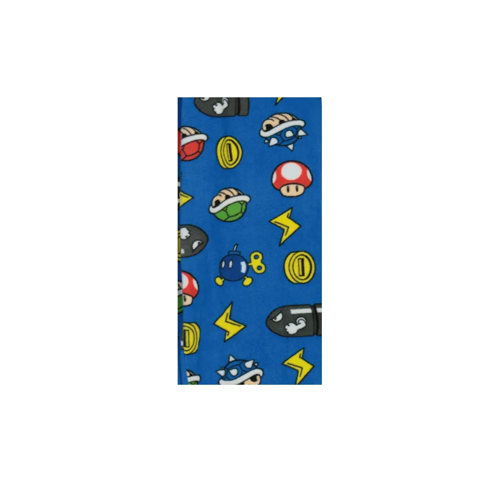 Mario Kart Boys Pajama Set with Socks, Long Sleeve Top and Pants 3PC PJ Outfit, 4-10, Red