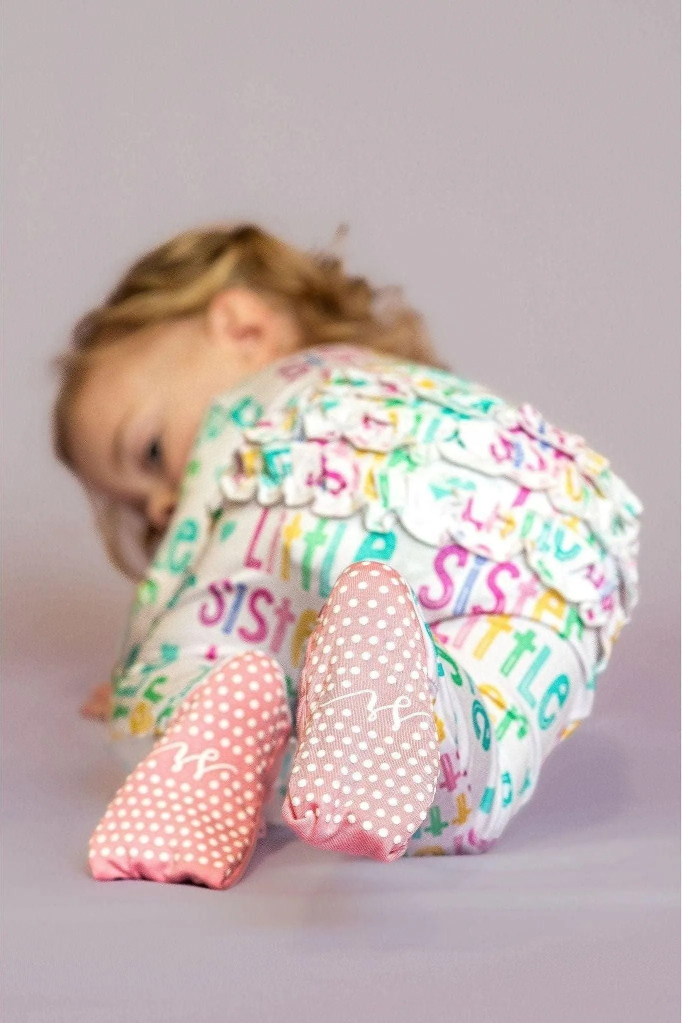 Matching Bamboo One-Piece Zipper Pajamas for Little Sisters