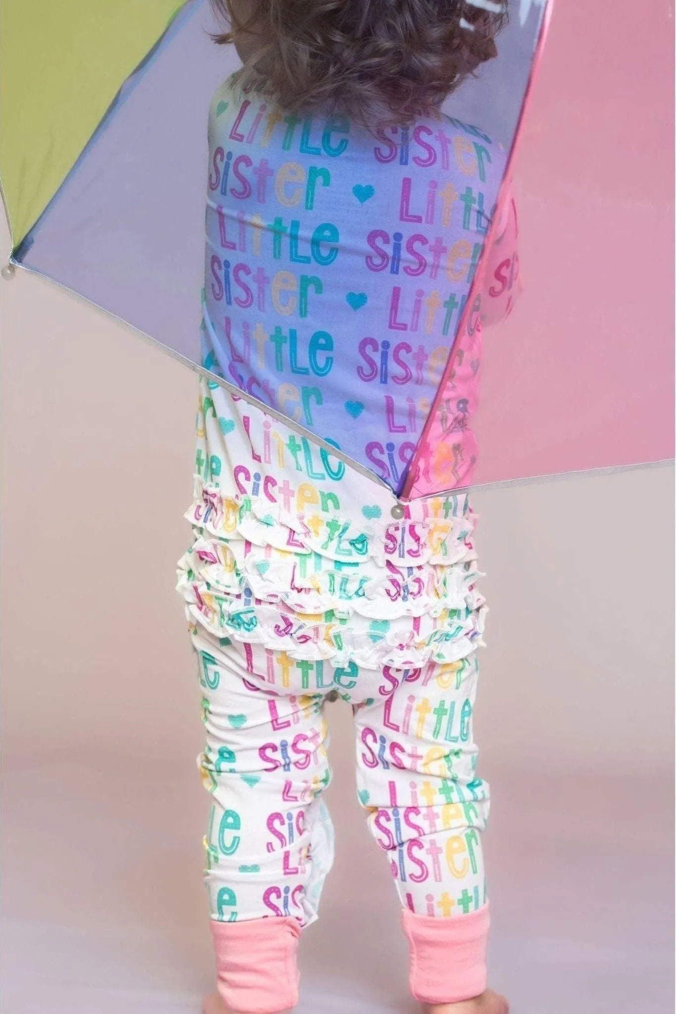 Matching Bamboo One-Piece Zipper Pajamas for Little Sisters