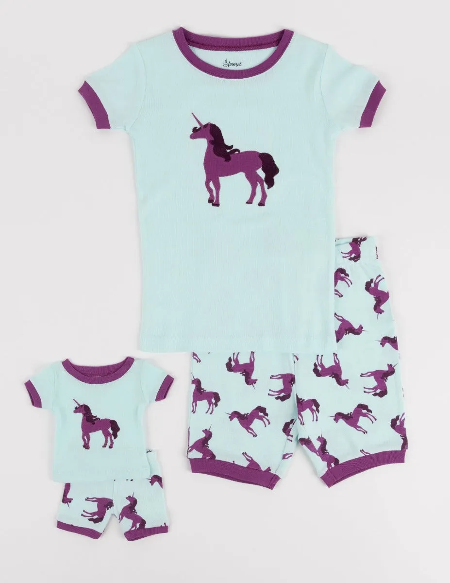 Matching Girl & Doll Short Animal Pajamas