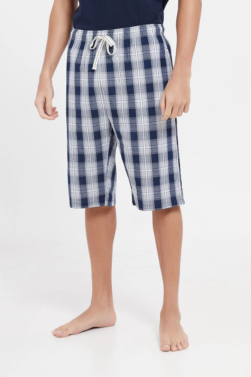 Men Navy Pyjama Set (2 Piece)