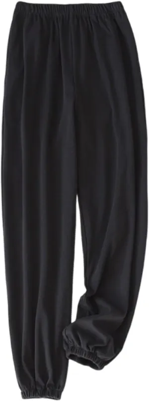 Men'S 100% Cotton Lounge Pants Soft Loose Thickened Pajama Pants Autumn And Winter Fleece Warm Sleep Pant