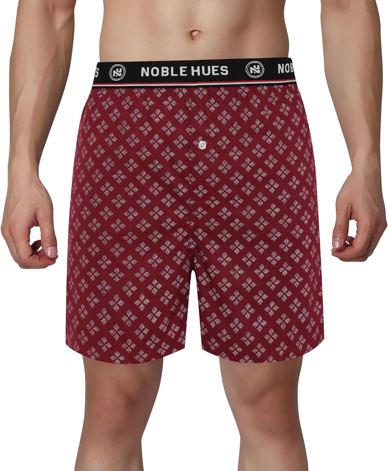 Men's Boxer Shorts, Comfortable Cotton Boxers, 100% Cotton Print Multicolor Boxers for Men, Multi Pack