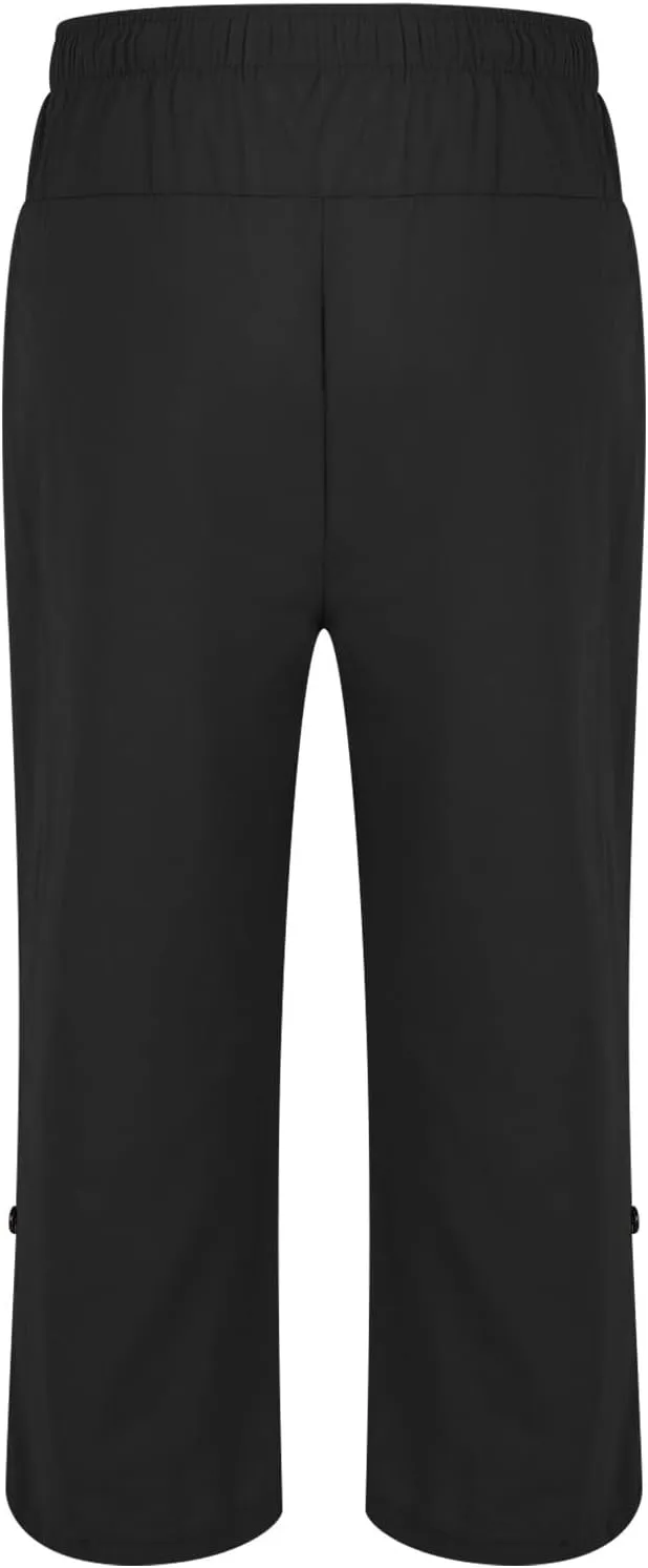 Mens Casual Linen Drawstring Pants Straight Leg Elastic Waist Lightweight Pant Summer Beach Yoga Trouser with Pockets
