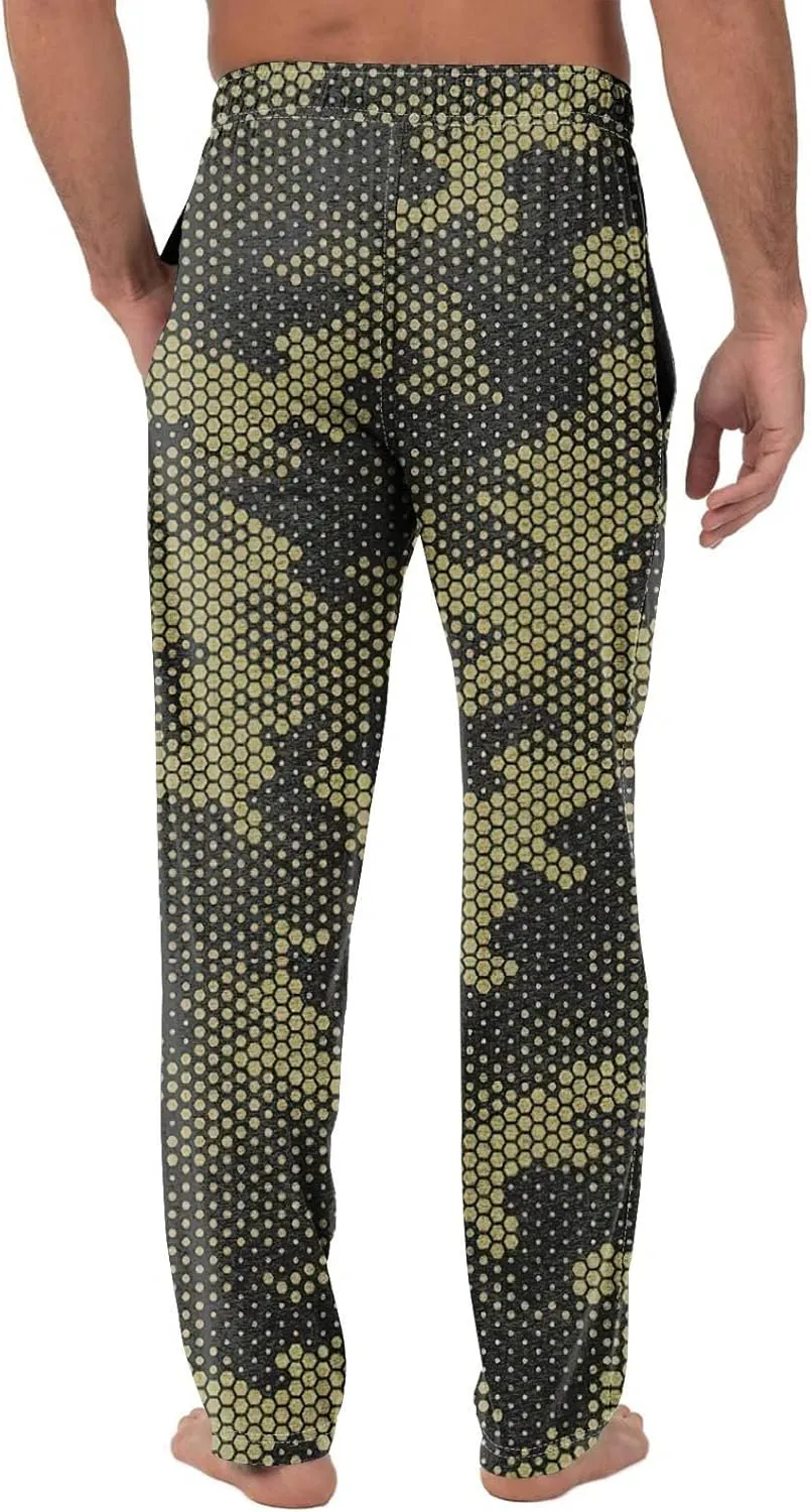 Mens Causal Pajama Pants Fashion For Lightweight Baggy Straight Fit With Pockets Soft Drawstring Pj Lounge Bottoms