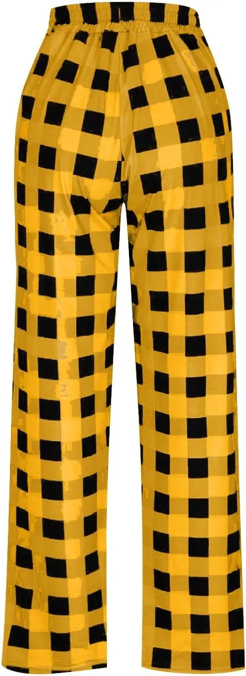 Mens Christmas Pajama Pants Sleepwear Lounge Pants Drawstring Elastic Lightweight Straight Leg Pj Pants with Pocket