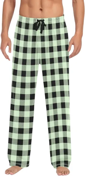 Mens Christmas Pajama Pants Sleepwear Lounge Pants Drawstring Elastic Lightweight Straight Leg Pj Pants with Pocket