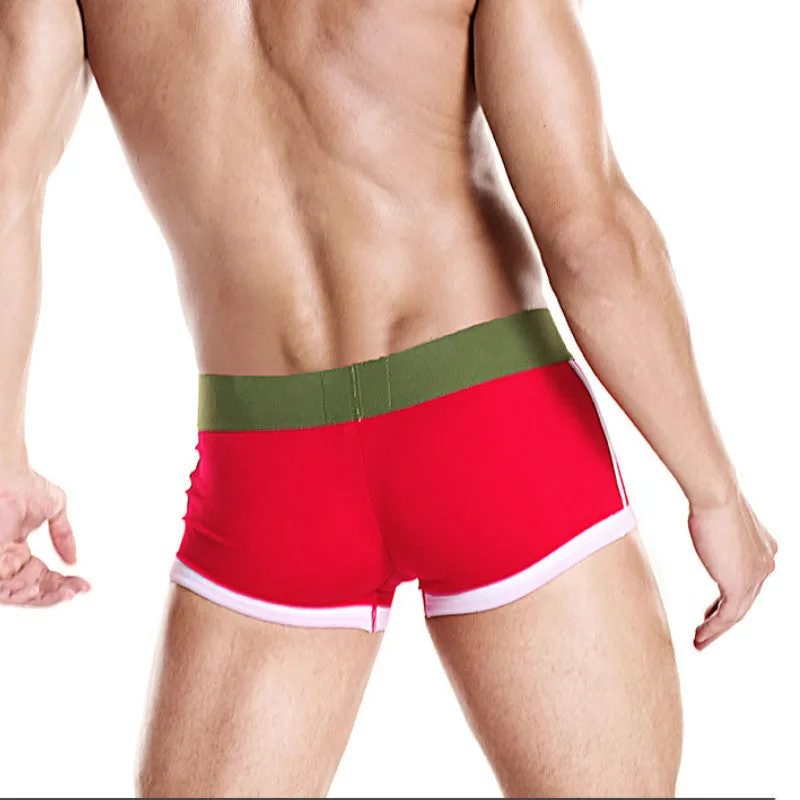 Mens Cotton Sexy Boxers Underwear with Pouch
