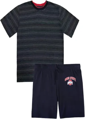 Mens Cotton Short Sleeve Pajamas Set,Comfy breathable Raglan Top Shorts Soft Lounge Sleepwear Set