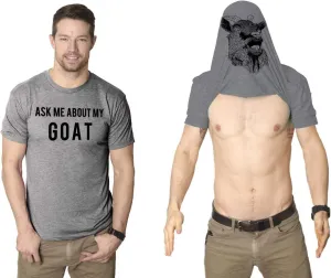 Mens Funny Animal Shirts Crazy Polar Bear Goat Flip Squirrel Hunter and Crow Animal Graphic Tees