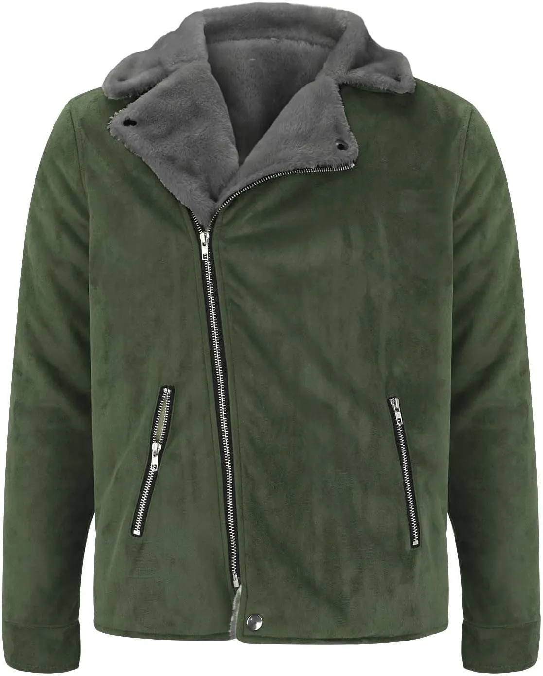 Mens Heavy Winter Outdoor Work Jacket Mens Winter Warm Jacket Mens Casual Vintage Street Fashion Jacket with Pockets