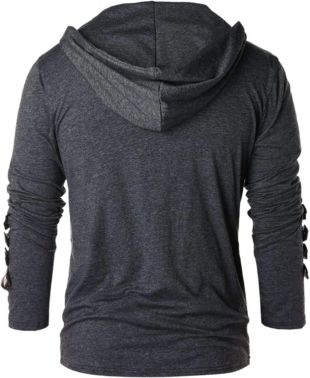 Mens Hoodies,Men's Gothic Steampunk Shirts Sweatshirt Lace Up Long Sleeve Hooded Blouse Pullover Jumper Sweatshirts