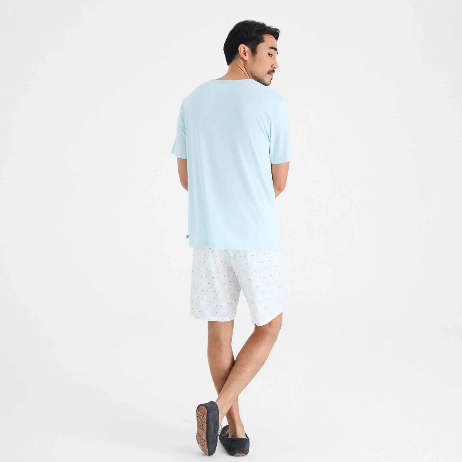 men's life cycle modal dream sleep top   shorts pajama set