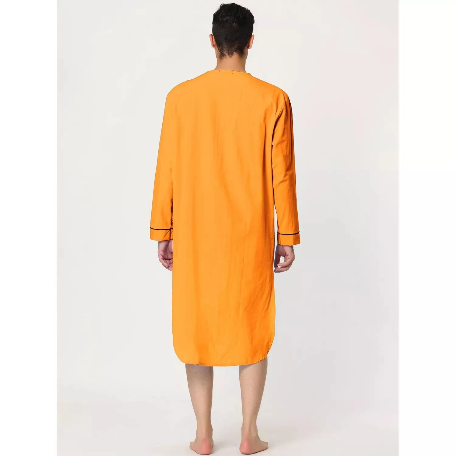 Men's nightgown, cotton sleepshirt nightgown with long sleeves, sleepwear Lars Amadeus
