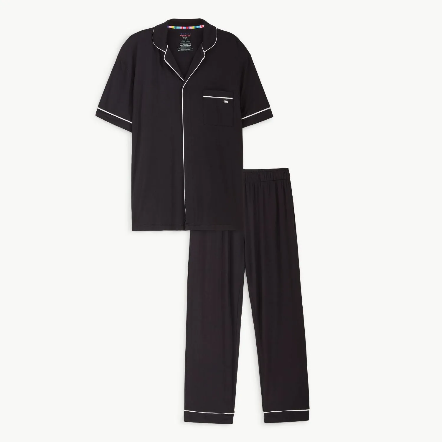 men's onyx modal magnetic classic with a twist short sleeve pajama set