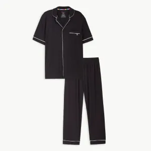 men's onyx modal magnetic classic with a twist short sleeve pajama set