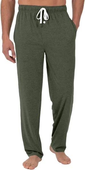 Men's Pajama Bottoms Cotton Comfy Drawstring Waist Sleep Lounge Pants with Pockets Loose Fit Pajama Pants