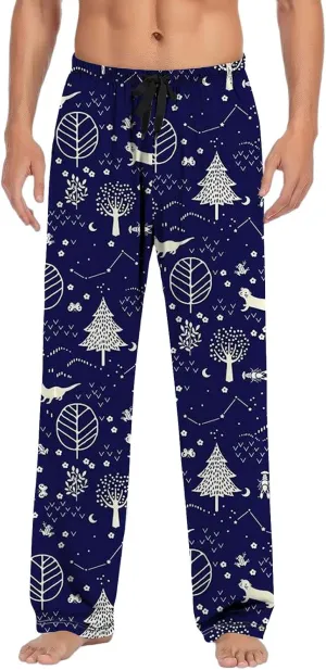 Mens Pajama Bottoms Pants with Drawstring and Pockets Lounge Pants Men Couples Christmas Pajamas Mens Pj Family
