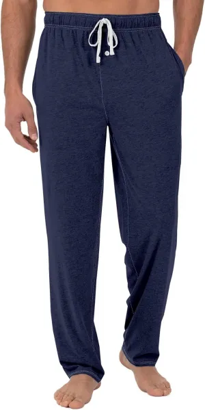 Mens Pajama Pants Casual Straight Leg Elastic Waist Sweatpants Drawstring Lounge Sleep Pants With Pockets