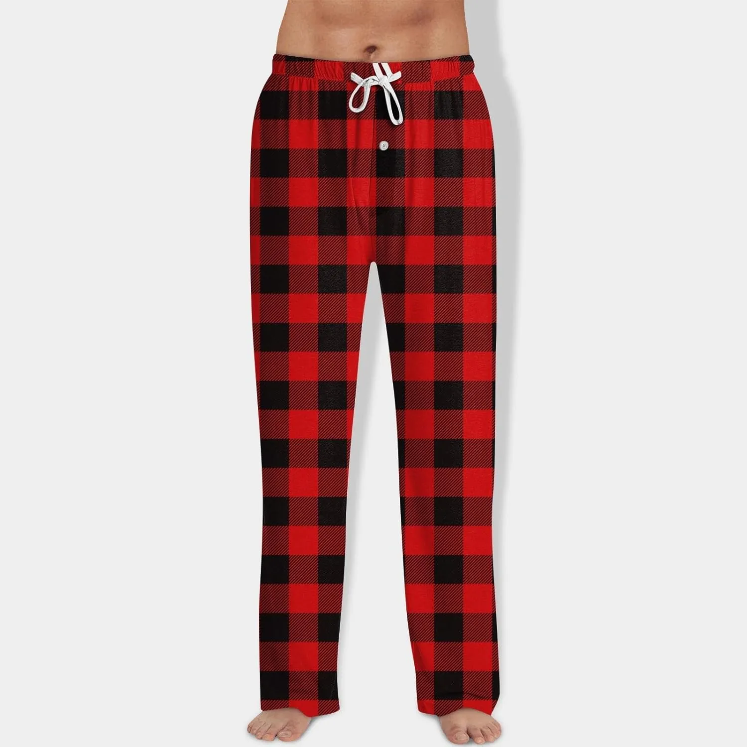 Mens Pajama Pants For Drawstring Lightweight Baggy Causal Straight Fit Hearts Print Sport Soft Sleep Lounge Pj Pants