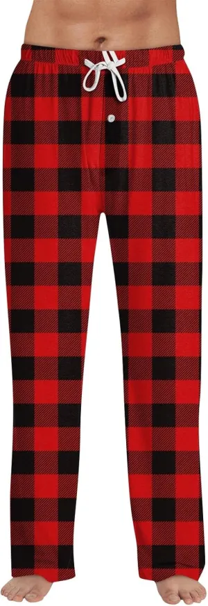 Mens Pajama Pants For Drawstring Lightweight Baggy Causal Straight Fit Hearts Print Sport Soft Sleep Lounge Pj Pants